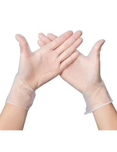 GUANTES VINILO TALLA M TRANSPARENTES (100 UDS)