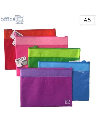 BOLSA FIELTRO OFFICE-BOX CREMALLERA A5 COLORES