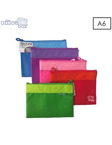 BOLSA FIELTRO OFFICE-BOX CREMALLERA A6 COLORES