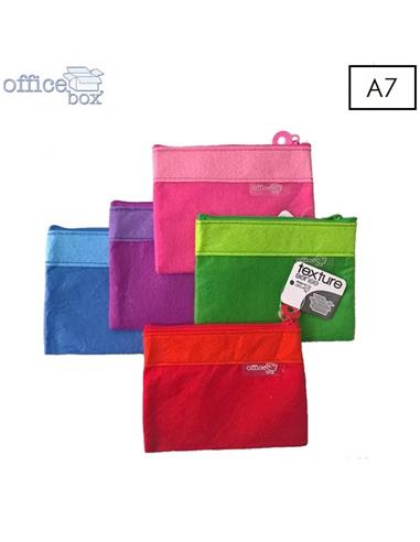 BOLSA FIELTRO OFFICE-BOX CREMALLERA A7 COLORES