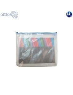 BOLSA MULTIUSO OFFICE-BOX CREMALLERA A4 AZUL 2