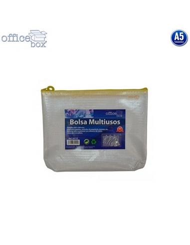 BOLSA MULTIUSO OFFICE-BOX CREMALLERA A5 AMARILLO