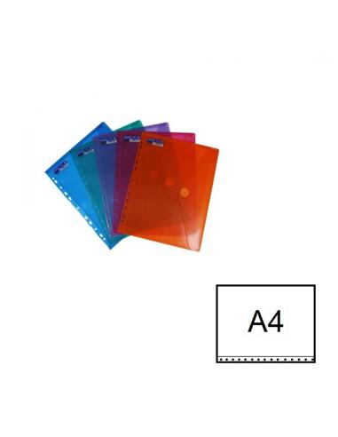 SOBRE PLASTICO OFFICE-BOX VELCRO A4 MULTITALADRO