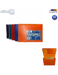 CARPETA CLASIFICADORA OFFICE-BOX A5 12D SURTIDOS