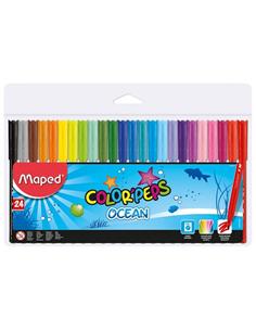 ROTULADOR MAPED COLORPEPS OCEAN 24 COLORES