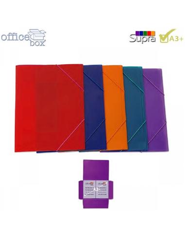 CARPETA PLASTICO GOMILLA OFFICE-BOX A3+ COLORES