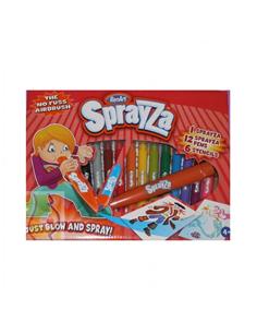 ROTULADOR SPRAYZA 12 COLORES + 6 PLATILLAS