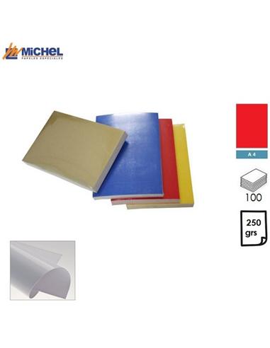 PAPEL MICHEL CHROMOLUX A4 250GR 100H ROJO