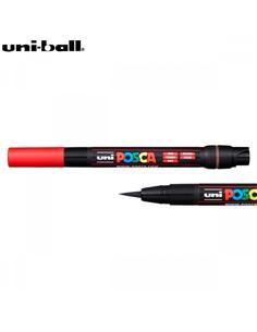 ROTULADOR UNI-POSCA BRUSH ROJO PCF-350
