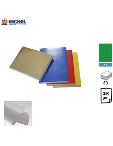 PAPEL MICHEL CHROMOLUX A4 250GR 50H VERDE