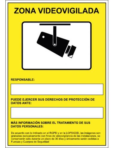 CARTEL SEÑALIZACION "CAMARAS VIGILANCIA" 22x30cm