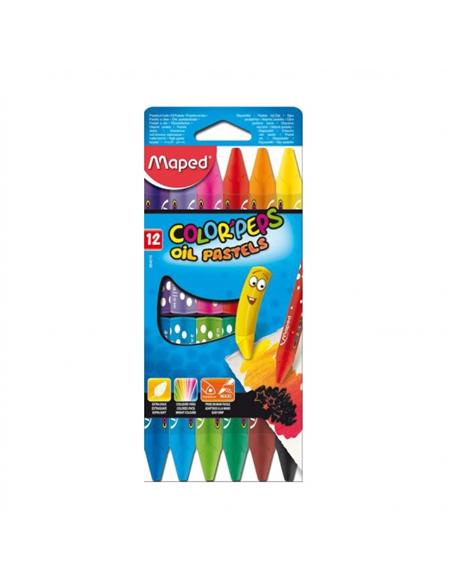 CERA MAPEP COLORPEPS OIL PASTELS 12 COLORES