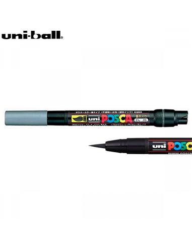 ROTULADOR UNI-POSCA BRUSH PLATA PCF-350