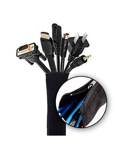 CUBRE CABLES BIWOND 1,00 METRO CREMALLERA NEGRO