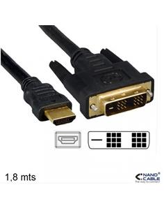 CABLE NANO CABLE DVI 18+1/M A HDMI A/H 1.8 METROS