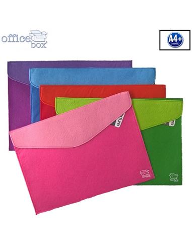 SOBRE FIELTRO OFFICE-BOX VELCRO A4 COLORES