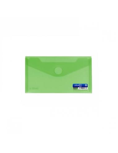 SOBRE PLASTICO OFFICE-BOX VELCRO 225x125 VERDE
