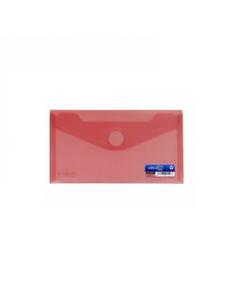 SOBRE PLASTICO OFFICE-BOX VELCRO 225x125 ROJO
