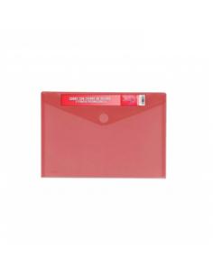 SOBRE PLASTICO OFFICE-BOX VELCRO T.F. ROJO