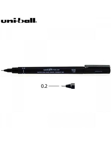 ROTULADOR UNI-PIN FINI LINE 0.2mm NEGRO CALIBRADO