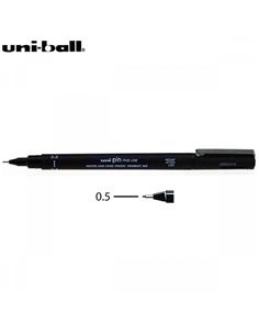 ROTULADOR UNI-PIN FINI LINE 0.5mm NEGRO CALIBRADO