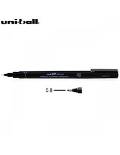 ROTULADOR UNI-PIN FINI LINE 0.8mm NEGRO CALIBRADO