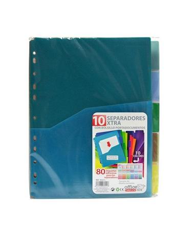 SEPARADOR OFFICE-BOX 10 COLORES XTRA A4