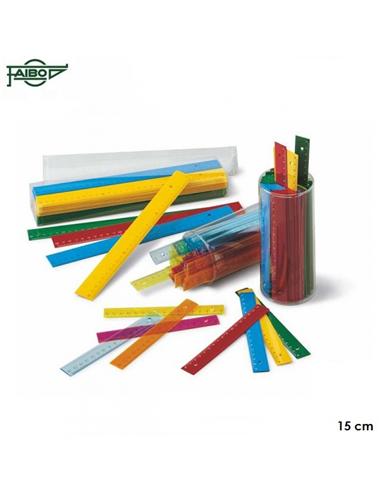 REGLA FAIBO 16cm PLASTICO COLORES SURTIDOS