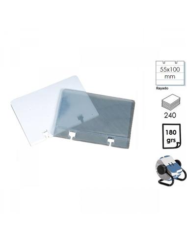 FICHA RAYADA PARA FICHERO ROTATIVO 100x55mm 240U