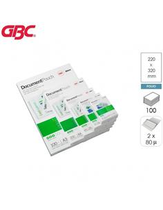 FUNDA PLASTIFICAR GBC FOLIO 80 MICRAS 100uds