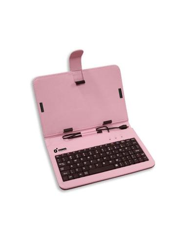 FUNDA Y TECLADO 7" CROMAD UNIVERSAL ROSA CR0107