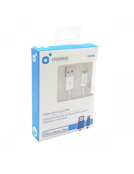CABLE CROMAD LIGHTNING A USB 1 M BLANCO (CR0561)