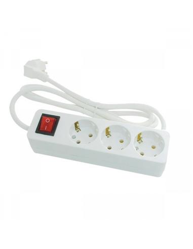 REGLETA PROTECTORA ELBAT 3 TOMAS BLANCA (EB0143)