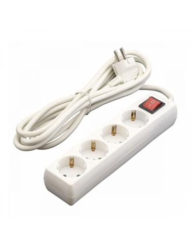 REGLETA PROTECTORA ELBAT 4 TOMAS BLANCA (EB0144)