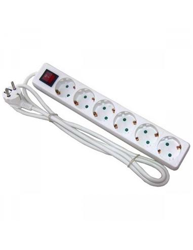 REGLETA PROTECTORA ELBAT 6 TOMAS BLANCA (EB0145)