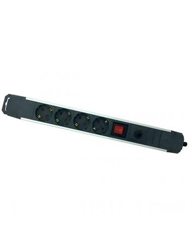 REGLETA PROTECTORA ELBAT 4 TOMAS NEGRA (EB0149)