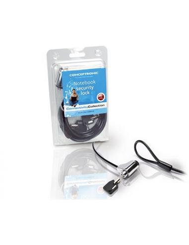CABLE CONCEPTRONIC SEGURIDAD PORTATIL-PC LLAVE