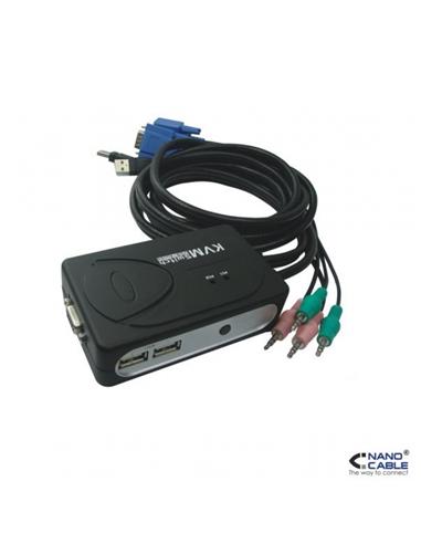 CONMUTADOR NANO CABLE KVM SWITCH 2P USB