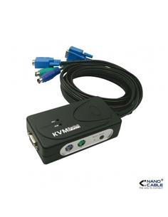 CONMUTADOR NANO CABLE KVM SWITCH 2P PS/2