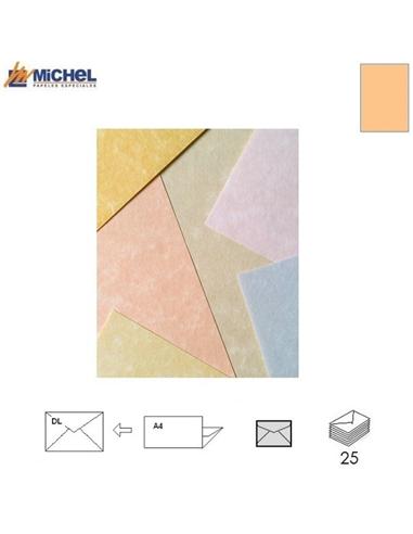 SOBRE MICHEL PARCHMENT 110x220mm 100GR ALBARICOQUE