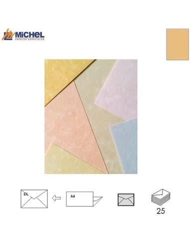 SOBRE MICHEL PARCHMENT 110x220mm 100GR OCRE 25U