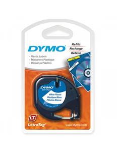 CINTA ROTULADORA DYMO TAG 12mm x 4m PP BLANCA
