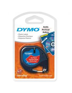 CINTA ROTULADORA DYMO TAG 12mm x 4m PP ROJA