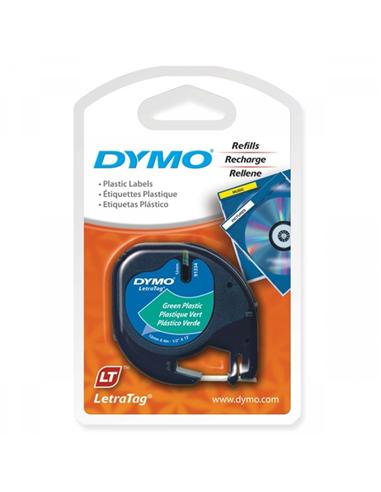 CINTA ROTULADORA DYMO TAG 12mm x 4m PP VERDE