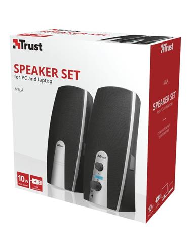 ALTAVOCES TRUST MILA 2.0 USB NEGRO 10W
