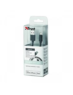 CABLE TRUST LIGHTNING A USB 1 M NEGRO (19170)
