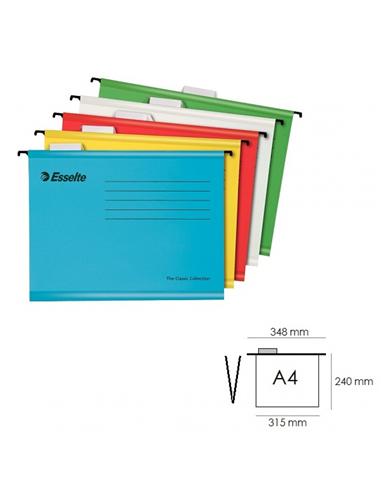 CARPETA COLGANTE ESSELTE A4 10uds SURTIDAS