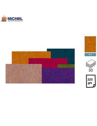 PAPEL MICHEL VIDIA A4 325GR 50H TOPACIO
