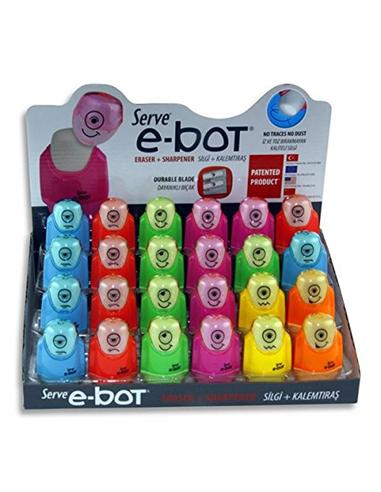 AFILADOR + GOMA E-BOT COMBO ROBOT SURTIDO