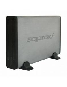 CAJA DISCO DURO AQPROX EXTERNA 3.5" USB 2.0 PLATA